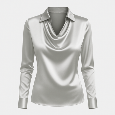 Amélie | Blouse Satinée Élégante