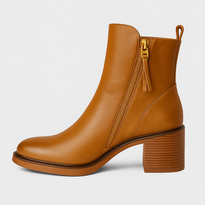 Maëlys | Botte en cuir noir