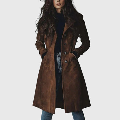 Chloé | Manteau long en daim
