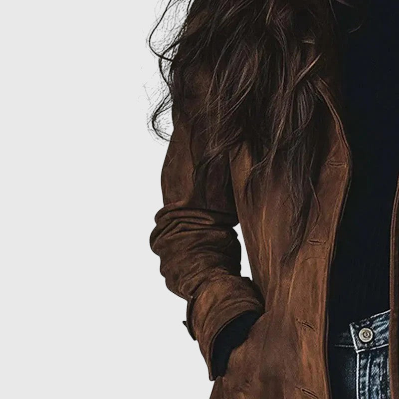 Chloé | Manteau long en daim