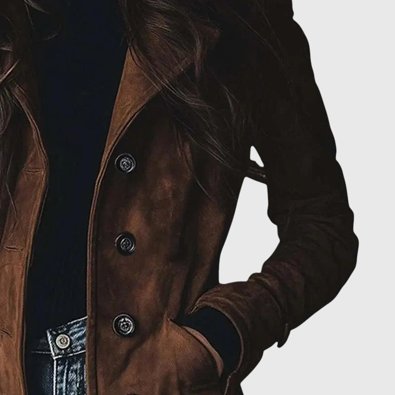 Chloé | Manteau long en daim