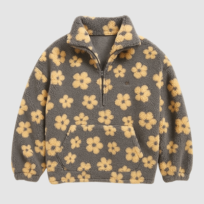 Estelle | Pull en polaire à imprimé floral et manches longues