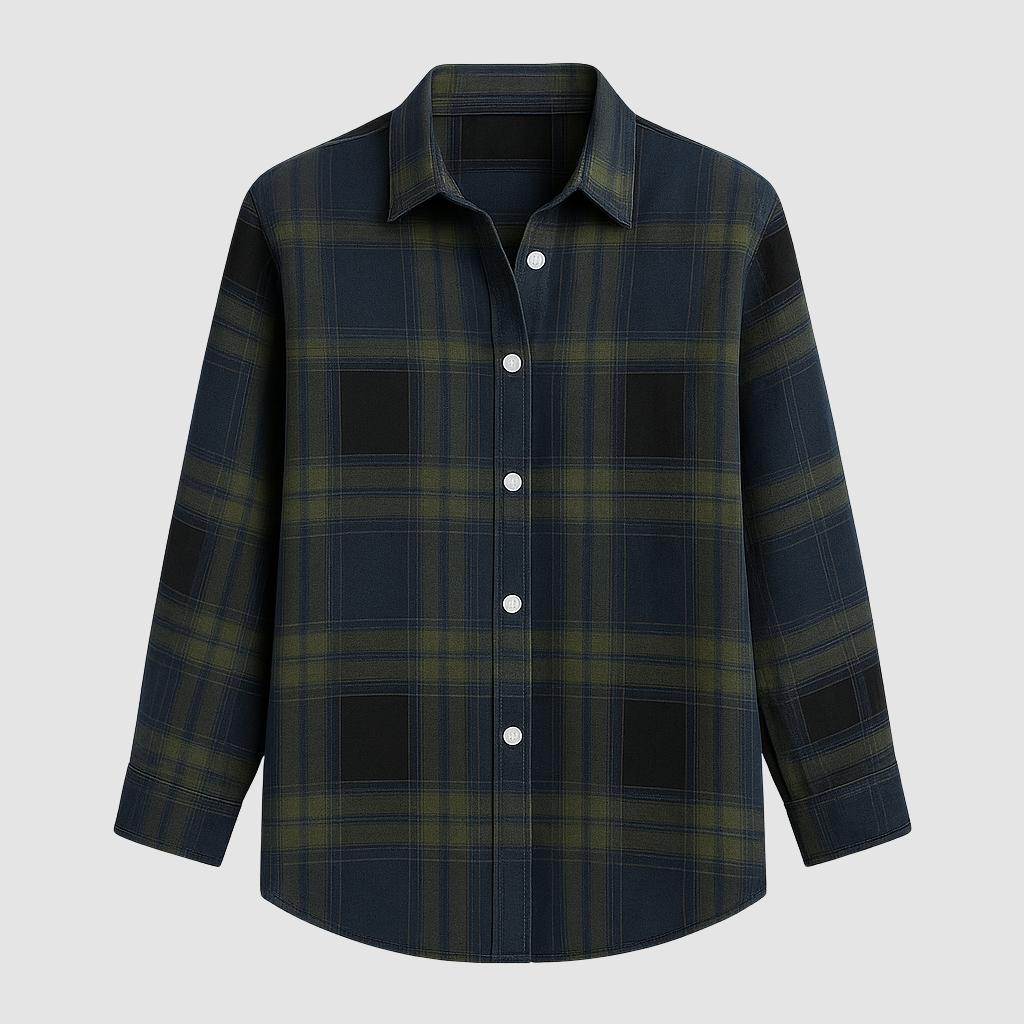 Emma | Chemise à Carreaux à Col Revers