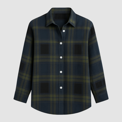 Emma | Chemise à Carreaux à Col Revers