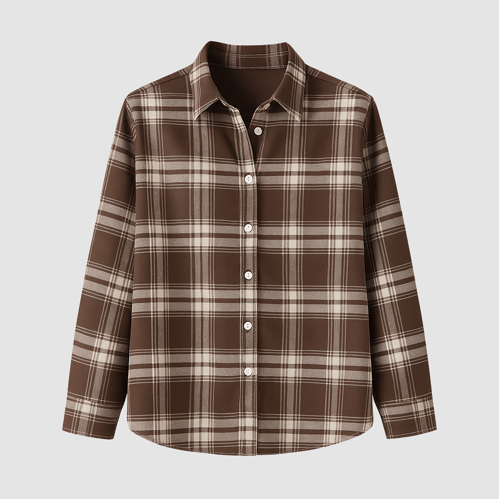 Emma | Chemise à Carreaux à Col Revers