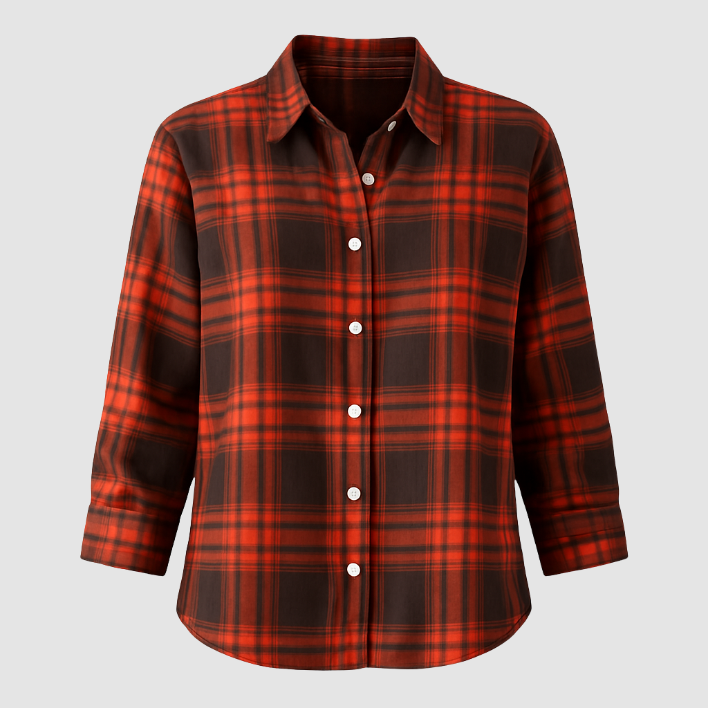 Emma | Chemise à Carreaux à Col Revers