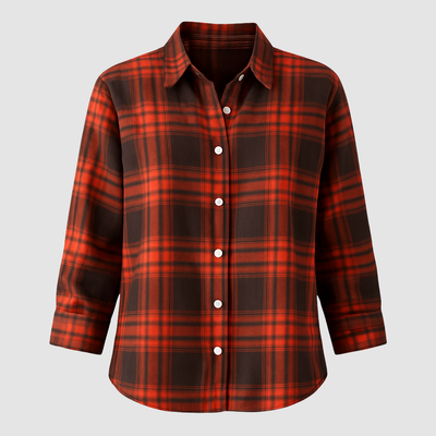 Emma | Chemise à Carreaux à Col Revers